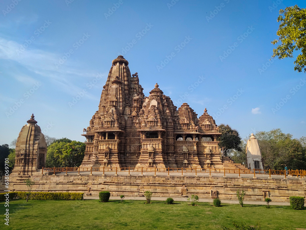 Famous sculpture, Khajuraho, Madhya Pradesh, India.