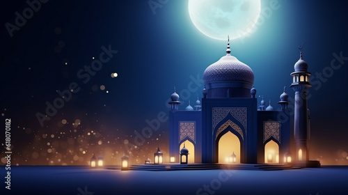 mosque in the night