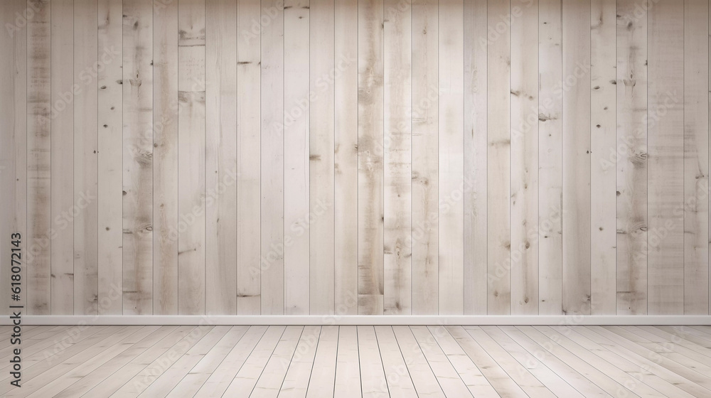 White Wooden Wall and Light Floor White Wooden Wall and Light Floor