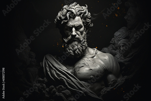 A series of portraits capturing notable Stoic figures throughout history, such as Seneca, Epictetus, and Cato the Younger, honoring their contributions to Stoic philosophy and thei Generative AI photo