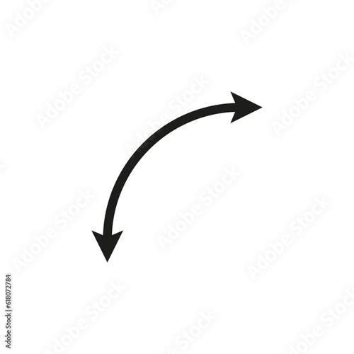 Fotografia Dual semi circle arrow