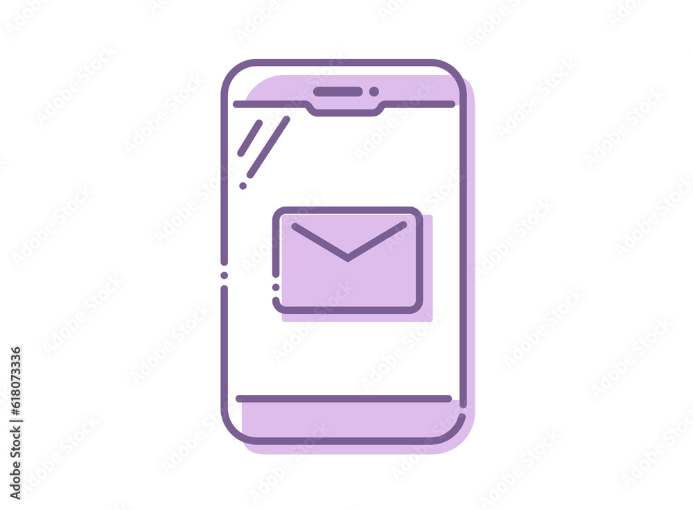 スマホ　メール　紫