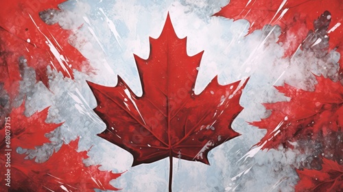 Canada flag with celebration background