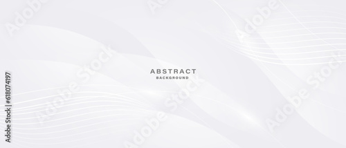 abstract white background with dynamic curved lines vector