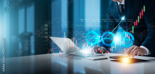Fotografi captivating stock market showcasing business growth, investment strategies, and financial analysis