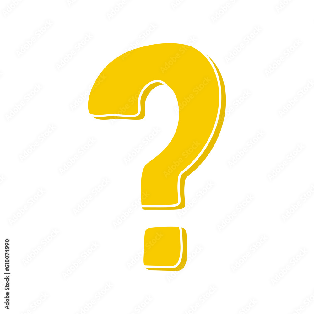 Question mark icon in doodle style. Help symbol. FAQ sign on white background. Question mark icon in doodle style. Help symbol. FAQ sign on white background.