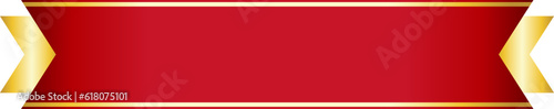 red ribbon banner design material