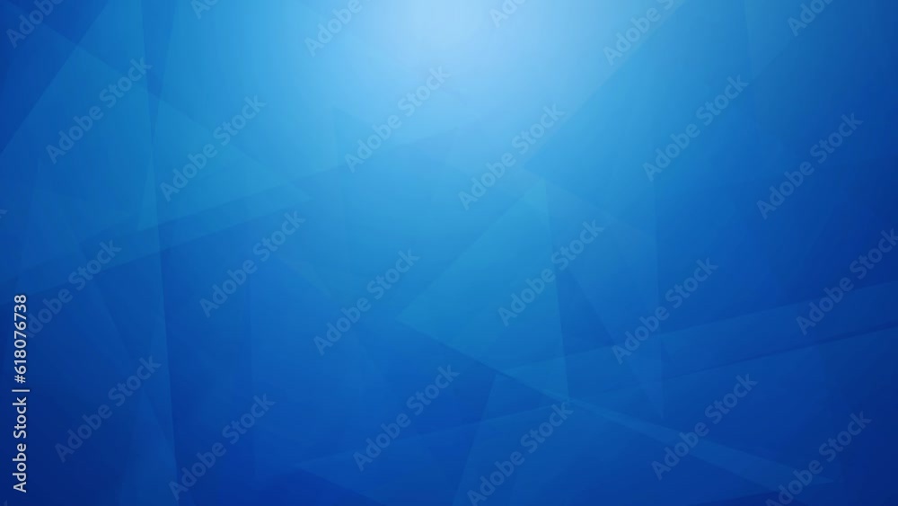 Abstract blue background 4k video backdrop with moving and rotating triangle shapes geometric forms