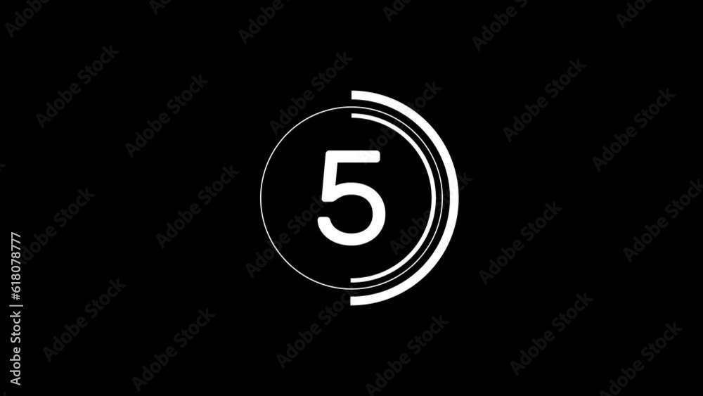 Animated countdown timer. 10 second countdown number Animated countdown timer. 10 second countdown number