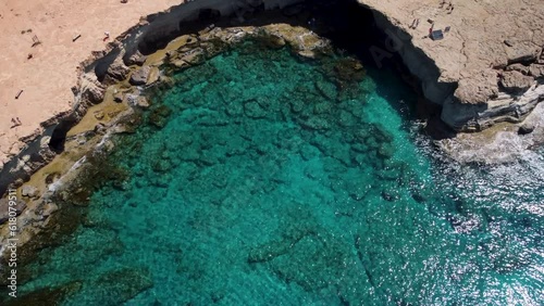 Wallpaper Mural Aerial of the blue sea with clear waters and the rocky shore on a sunny day Torontodigital.ca