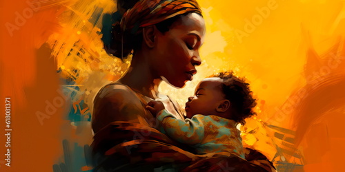 mother and child, emphasizing the importance of maternal and child health in a growing population. Generative AI