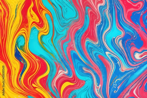 Liquid paints stains  fluid art abstract background. Ai generative