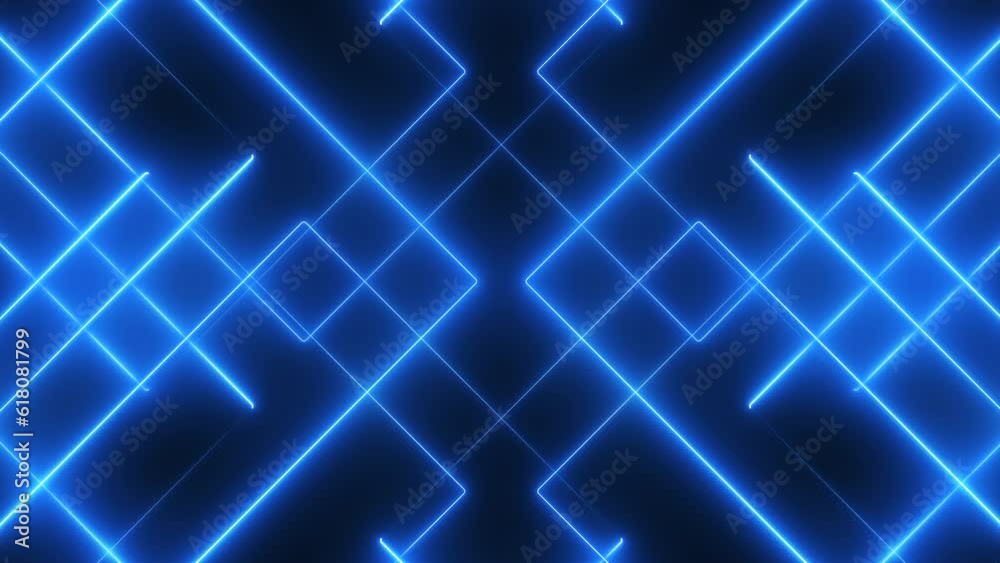 Neon blue laser lines abstract motion background. seamless loop animation Neon blue laser lines abstract motion background. seamless loop animation