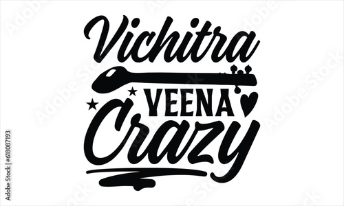 Vector illustration with a quote about the musical instrument veena