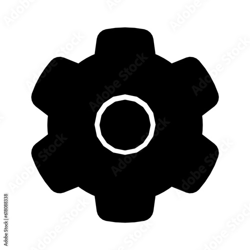 setting icon on white background