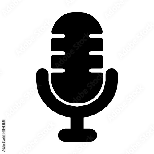 microphone icon on black