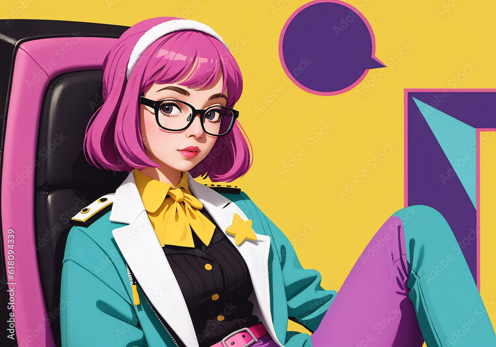 Portrait of a beautiful girl with glasses. Generative AI.
Portrait of a beautiful girl with glasses. Generative AI.
