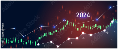 Planning,opportunity, challenge and business strategy in new year 2024.