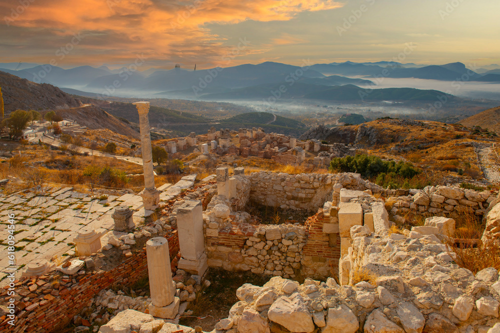 Antoninus Fountain of Sagalassos in Burdur, Turkey