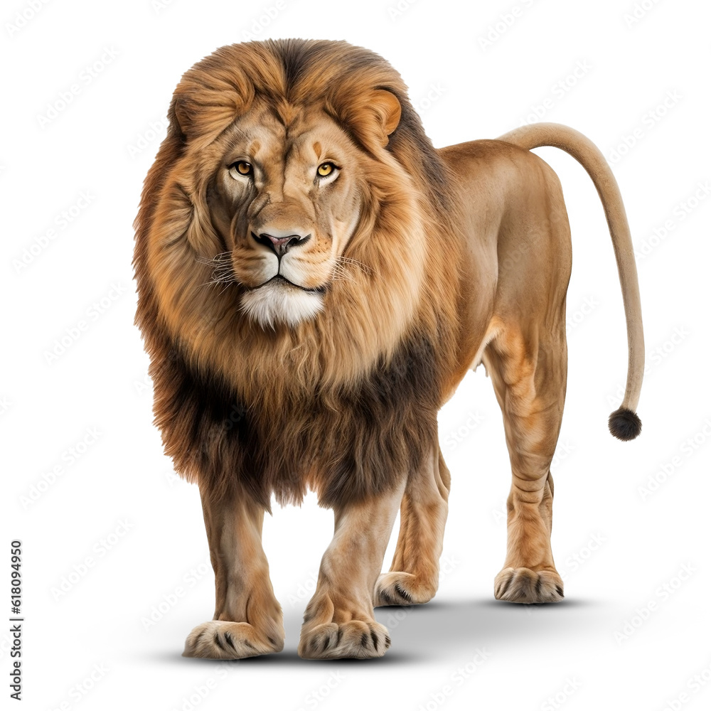 Lion on transparent png background