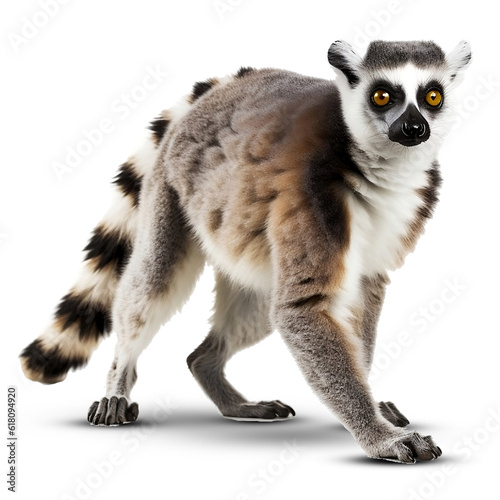 Lemur on transparent png background © merabbi