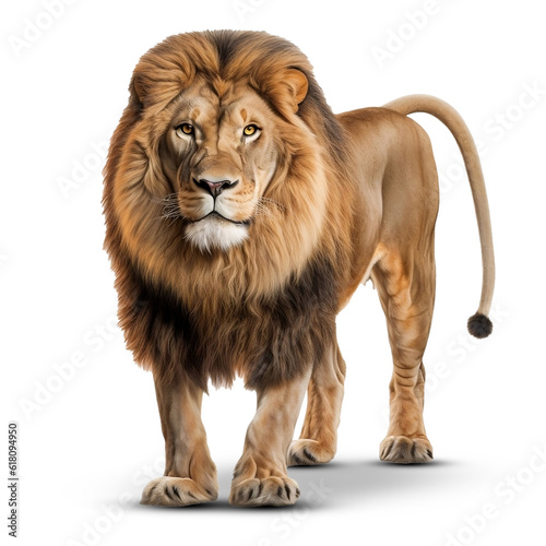 Lion on transparent png background © merabbi