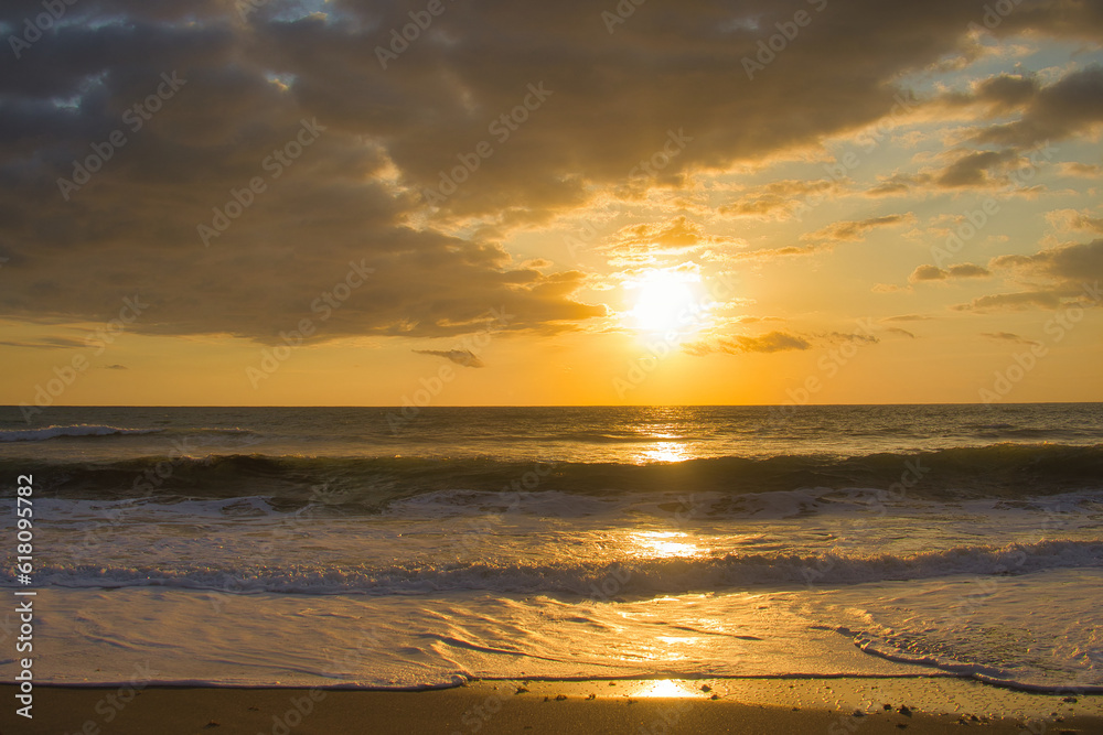 Sunrise at Sea Ranch beach in Indialantic, Florida