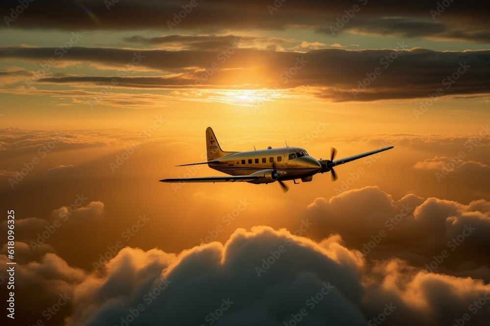 Soaring Above Clouds at Sunset Soaring Above Clouds at Sunset