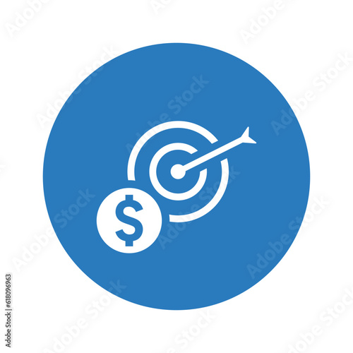 Money, profit, target icon .