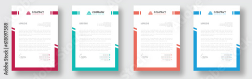 modern creative Clean letterhead flyer corporate business proposal official minimal abstract professional informative newsletter magazine poster brochure design standard color bundle with logo.