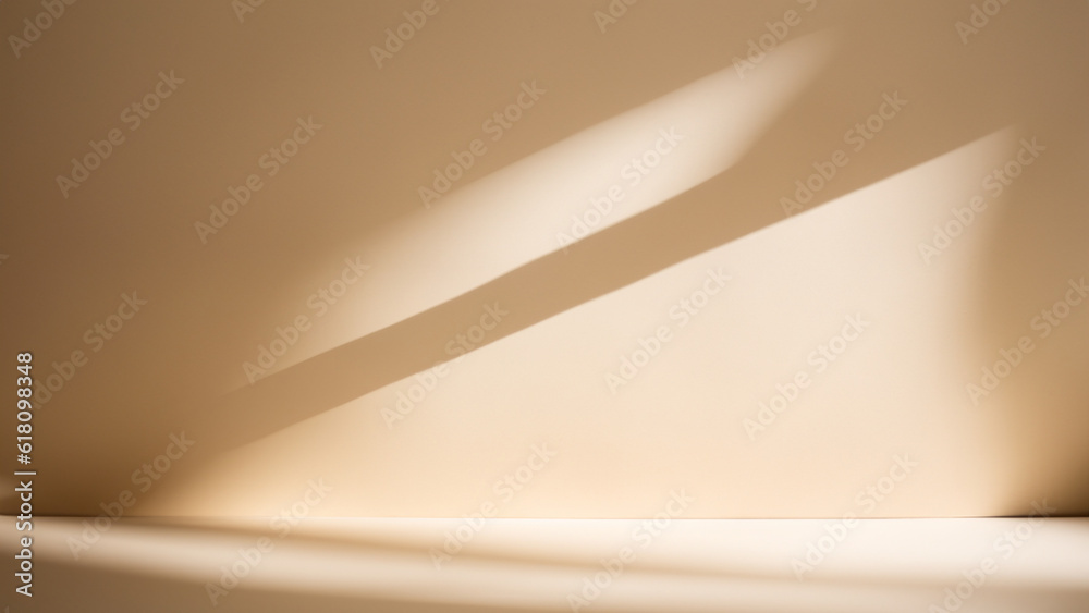 Minimalistic abstract gentle light background for product presentation with light and intricate shadow from tree branches on wall Minimalistic abstract gentle light background for product presentation with light and intricate shadow from tree branches on wall