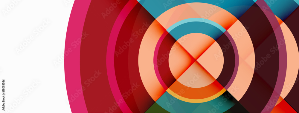 Circles with shadows trendy minimal geometric composition abstract background Circles with shadows trendy minimal geometric composition abstract background