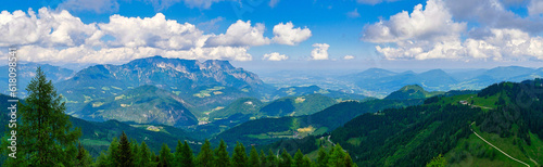 Panorama auf Berchtesgaden, Untersberg, Berchtesgadener Land, Rossfeld Panoramastraße und Ahornbüchsenkopf