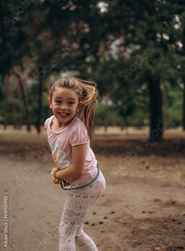 little child playing in the park