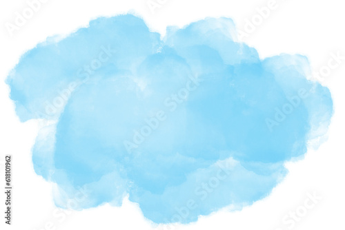 Fototapeta Naklejka Na Ścianę i Meble -  watercolor light blue background. watercolor background with clouds.