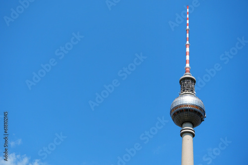Top of the TV Tower "Fernsehturm Berlin" next to Alexanderplatz