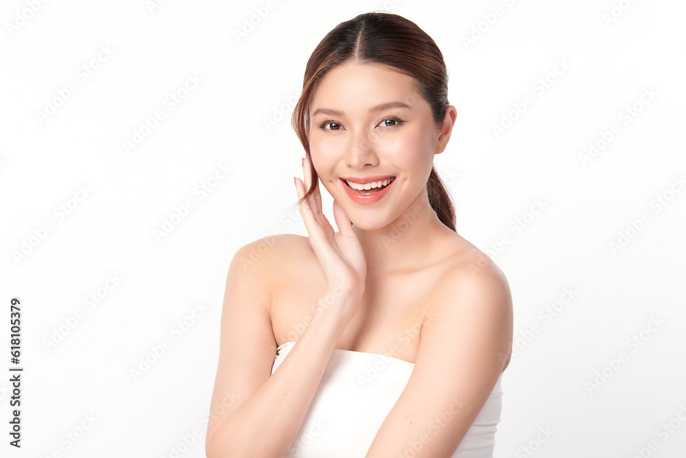 Beautiful young asian woman with clean fresh skin on white background, Face care, Facial treatment, Cosmetology, beauty and spa, Asian women portrait. Beautiful young asian woman with clean fresh skin on white background, Face care, Facial treatment, Cosmetology, beauty and spa, Asian women portrait.