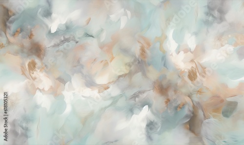  an abstract painting of a blue, beige, and white color scheme with a white background and a light blue and beige color scheme with a white border.  generative ai