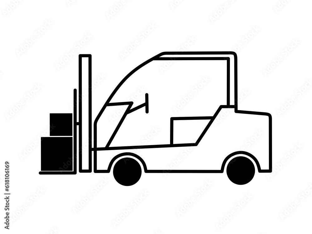 forklift vector with trendy design