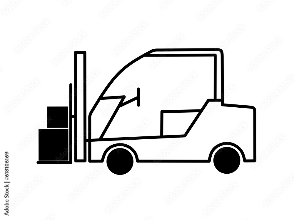 forklift vector with trendy design forklift vector with trendy design