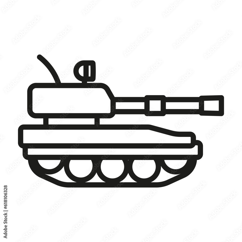 Military tank icon. Icon heavy vehicle for armed forces Military tank icon. Icon heavy vehicle for armed forces