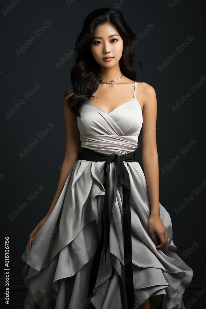 Illustration of a fashion portrait, AI Generated Illustration of a fashion portrait, AI Generated