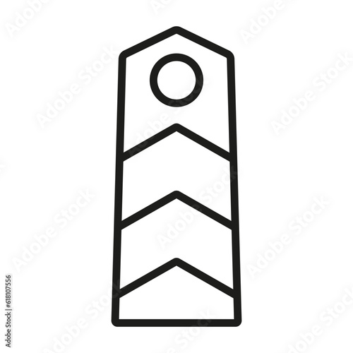 Shoulder strap icon. Shoulder strap from Army collection.