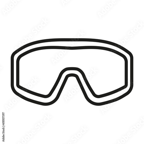 tactical goggles eye mask icon.