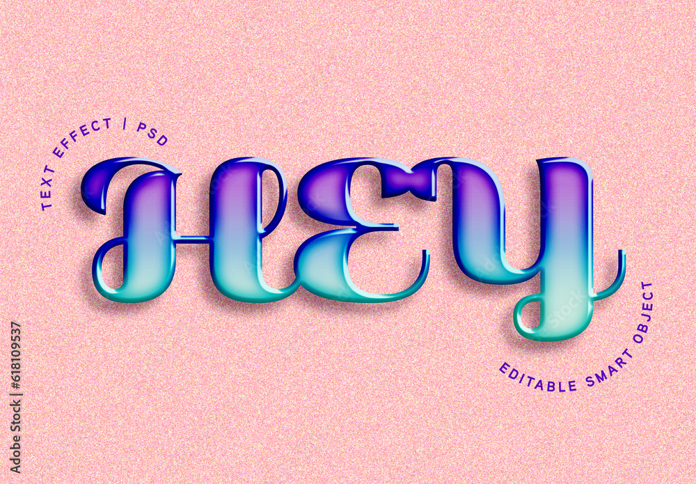 Glossy Text Effect with Gradient Stock Template | Adobe Stock