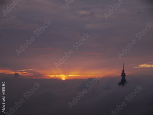 Sunset in Taipei city.