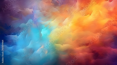 Abstract colorful background with clouds. Illustration. Ai generation.