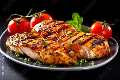 Delicious grilled chicken fillet