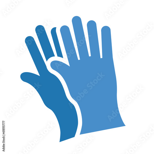 protective gloves simple icon, vector illustration 