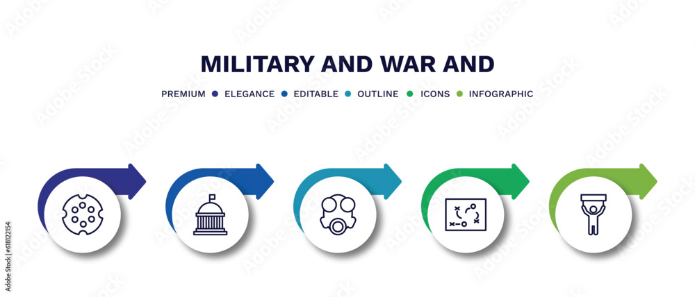 set of military and war and thin line icons. military and war outline icons with infographic template. linear icons such as chamber, federal agency, gas mask, strategy, revolt vector. set of military and war and thin line icons. military and war outline icons with infographic template. linear icons such as chamber, federal agency, gas mask, strategy, revolt vector.
